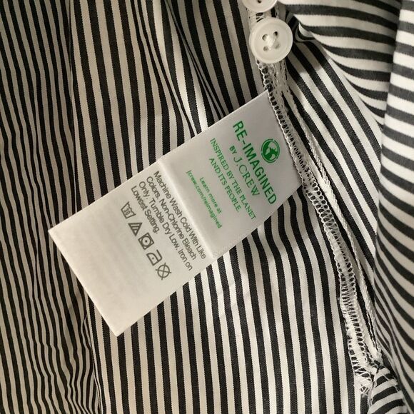 J.Crew Maximalist Striped Ruffle Cotton Twee Work Preppy Button Down Bow Shirt 6 - Picture 5 of 12